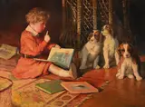 Story time by Joseph Warren, Oil on canvas, sold Jun 2024