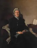 Portrait of hon. mrs. t.g. cholmondeley by Frederick William Elwell, Oil on canvas, sold Jun 2024