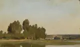 La seine près lacelle by Eugène Lavieille, Oil on canvas, sold Jun 2024