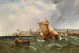 Dundee looking from the sea by William Calcott Knell, Oil on canvas, offered Jun 2024