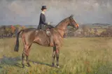 An equestrian portrait by Lionel Edwards, Oil on canvas, sold Jun 2024