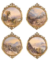 Untitled by James Burrell Smith, Watercolour and bodycolour, oval, sold Jun 2024