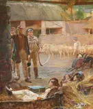 Journey's end by George John Pinwell, Watercolour heightened with bodycolour, sold Jun 2024