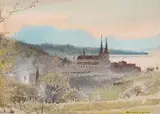 Lucerne by Albert Goodwin, Pastel and watercolour, sold Jun 2024