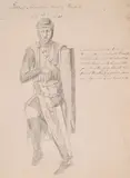 Buriel effigy of gilbert marshall 4th earl of pembroke by John Everett Millais, Ink and wash on paper, sold Jun 2024
