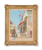 Le quatorze juillet, envermeu, près dieppe by Sylvia Gosse, 1927, Oil on canvas, sold Jun 2024