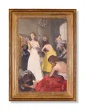 Haute couture by Anthony Devas, Oil on canvas, sold Jun 2024
