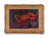 Reclining nude by Matthew Smith, Oil on canvas, sold Jun 2024
