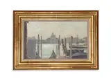 Chiesa della zitelle, venice by Alan Kingsbury, Oil on canvas-board, sold Jun 2024