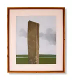 Big stone, stenness by James H. Fairgrieve, 1985, Acrylic on board, sold Jun 2024