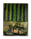 Perigord (stripes) by Anthony Green, Oil on board, sold Jun 2024