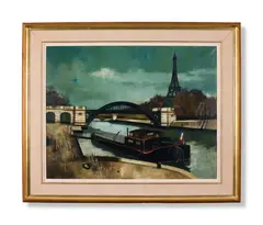 Le port de passy 1963 by Pierre Christian Ganne, 1963, Oil on canvas, offered Jun 2024