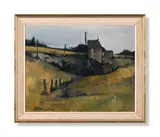 Railway line - alnwick, northumberland by David Humphreys, Oil on board, sold Jun 2024