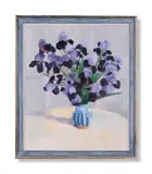 Purple irises in a vase by Cylla Dugdale, Oil on canvas, sold Jun 2024