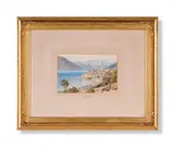 Lake orta by Myles Birket Foster, Watercolour and bodycolour, sold Jun 2024