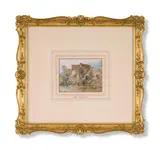 Rustic scene and pond by Myles Birket Foster, Watercolour and bodycolour, sold Jun 2024