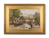 Spring time by Myles Birket Foster, Watercolour and bodycolour, sold Jun 2024