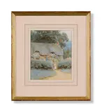 At the cottage gate by Helen Allingham, Watercolour, sold Jun 2024