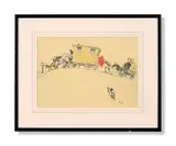 Illustrations to 'mrs. tickler's caravan' by Cecil Charles Windsor Aldin, Pen and black ink and watercolour on ivorine All signed, one with monogram, offered Jun 2024
