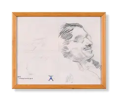 Portrait of arthur gibbs by Oswald Birley, Pencil on, sold Jun 2024