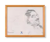Portrait of arthur gibbs by Oswald Birley, Pencil on, sold Jun 2024