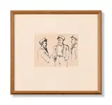 Sailors by Keith Vaughan, Pen and black ink, sold Jun 2024