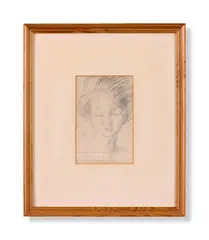 Portrait of barbara gibbs by Oswald Birley, 1920, Pencil, sold Jun 2024