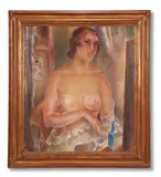 Nu avec bracelet by Maurice Jean Micha, Oil on canvas, offered May 2024