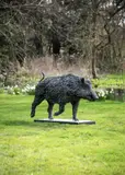 Running boar by Hamish Mackie, 2010, Bronze of lifesize scale, sold May 2024
