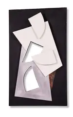 Untitled by Hans Richter, 1972, Mixed media collage on wood, sold May 2024