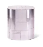 A chrome pedestal table, circa 1970 by Paul Evans, Bronze, sold May 2024