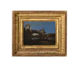 Landscape with a ruined arch by Filippo Napoletano, Oil on panel, sold Apr 2024