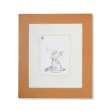 In praise of beautiful (italian) underwear by David Godbold, 2002, Ink and computer printout on tracing paper over found paper Artist's stamp, sold Apr 2024