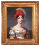 And caterine canetti by Heinrich Christoph Kolbe, Oil on canvas, sold Apr 2024