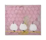 Untitled by Benjamin Saurer, 2008, Mixed media on fabric, sold Apr 2024