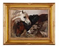 The fold by George William Horlor, Oil on canvas, sold Apr 2024