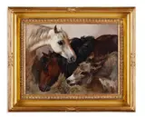 The fold by George William Horlor, Oil on canvas, sold Apr 2024