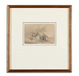 Troika by Nikolai Sverchkov, 1856, Pencil and chalk, offered Apr 2024