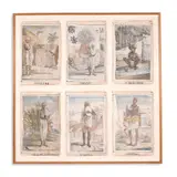 A set of twelve hand coloured book plates by Balthazar Solvyn, ink, sold Apr 2024
