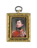 A rare miniature portrait of the prince regent after sir thomas lawrence by Henry Bone R.a, 1819, oil, sold Mar 2024