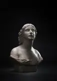 A marble bust of a young woman, dated 1860 by Amelia Robertson Hill, 1860, sculpture, sold Mar 2024