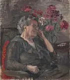 Marion richardson's mother, ellen richardson, (née dyer) by Marion Richardson, Oil on canvas, sold Mar 2024