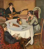 The round table by Roger Fry, 1920, Oil on canvas, sold Mar 2024