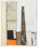 Coast mine by Michael Canney, Oil, wood and collage, sold Mar 2024