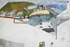 St. ives by Kate Nicholson, 1949, Oil on board, sold Mar 2024