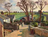 Country village by John Anthony Park, Oil on canvas, sold Mar 2024