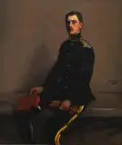 Portrait of lieutenant john clive darling, xx hussars by John Lavery, 1910, Oil on canvas, sold Mar 2024