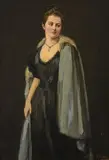 Portrait of mary caroline, lady darling by John Lavery, Oil on canvas-board, sold Mar 2024