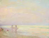 Benediction de la mer, capri by Octave Denis Victor Guillonnet, Oil on canvas, sold Mar 2024