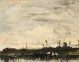 Les laveuses by William Alfred Gibson, Oil on canvas, sold Mar 2024